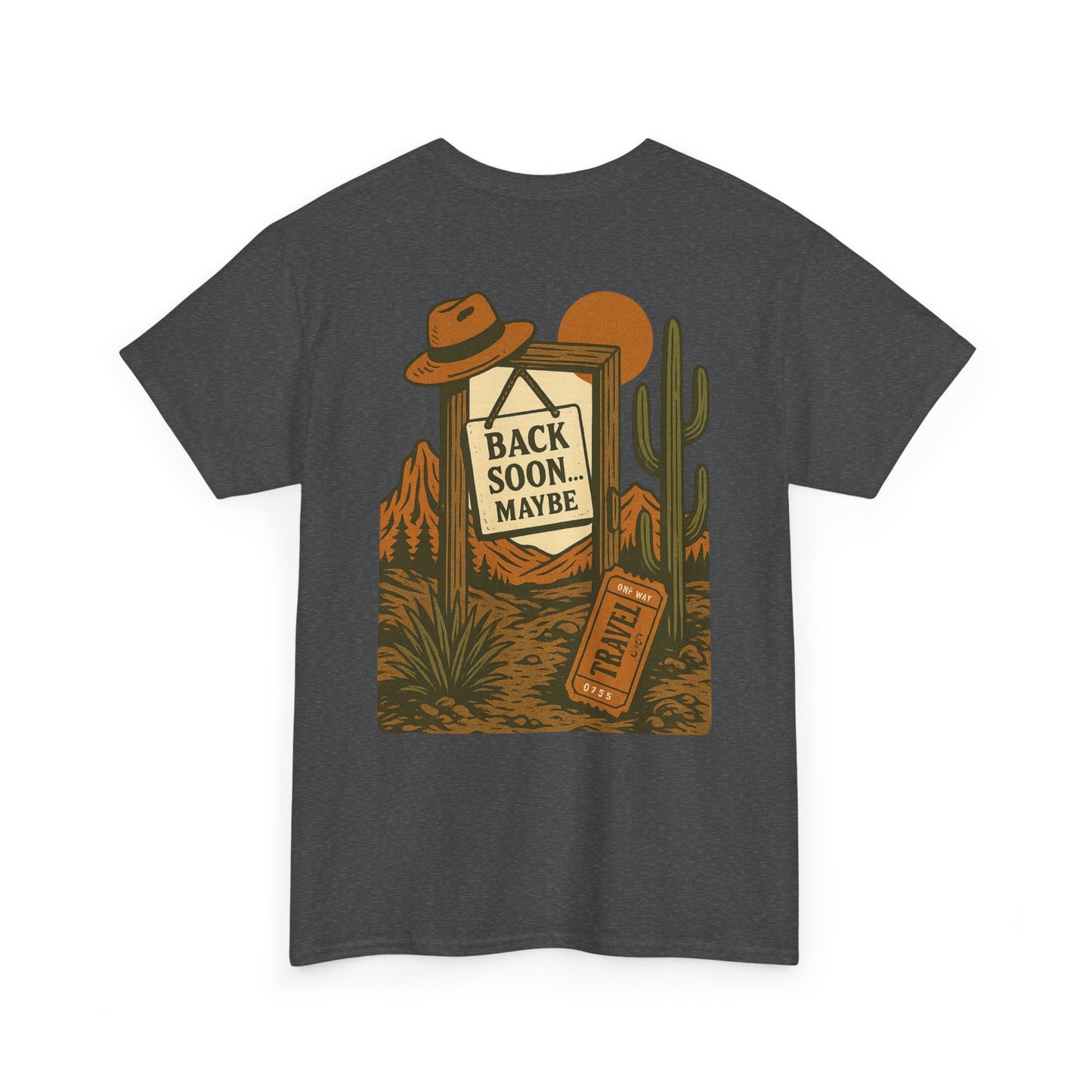 Desert Vibes Tee, Unisex Heavy Cotton T-Shirt, Casual Wear, Gift for Travelers, Summer Outfit, Vacation Essentials, Hiking Apparel