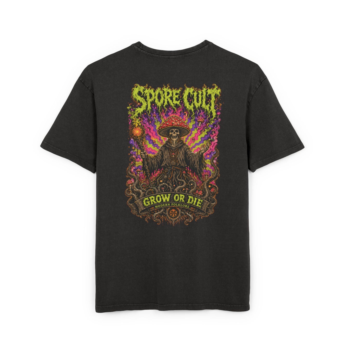 Spore Cult "Grow or Die" Acid Wash Tee