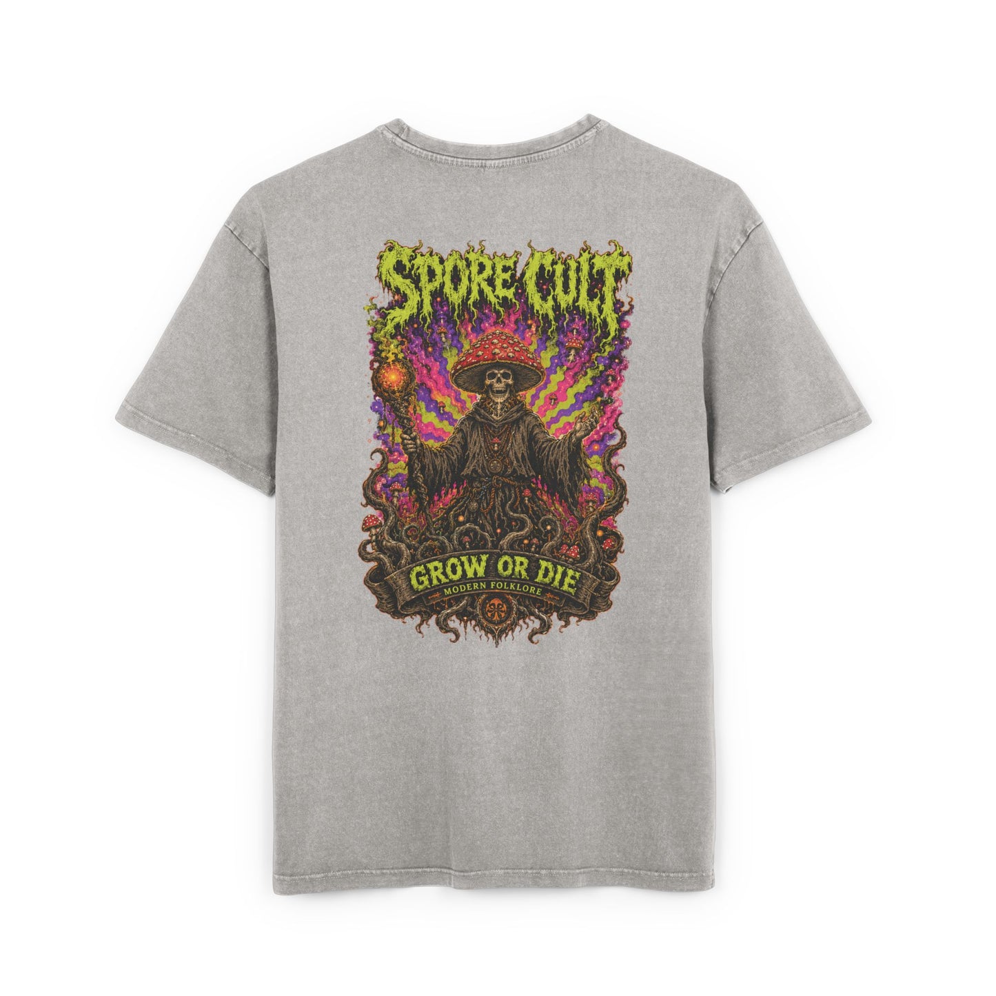 Spore Cult "Grow or Die" Acid Wash Tee