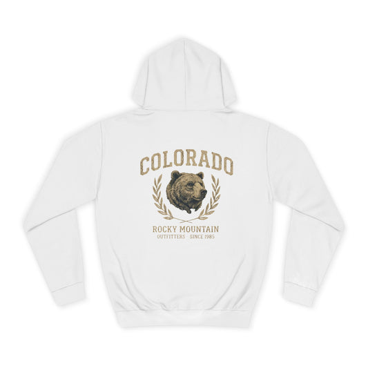 Colorado Bear College Hoodie — Rocky Mountain Vintage Campus Sweatshirt