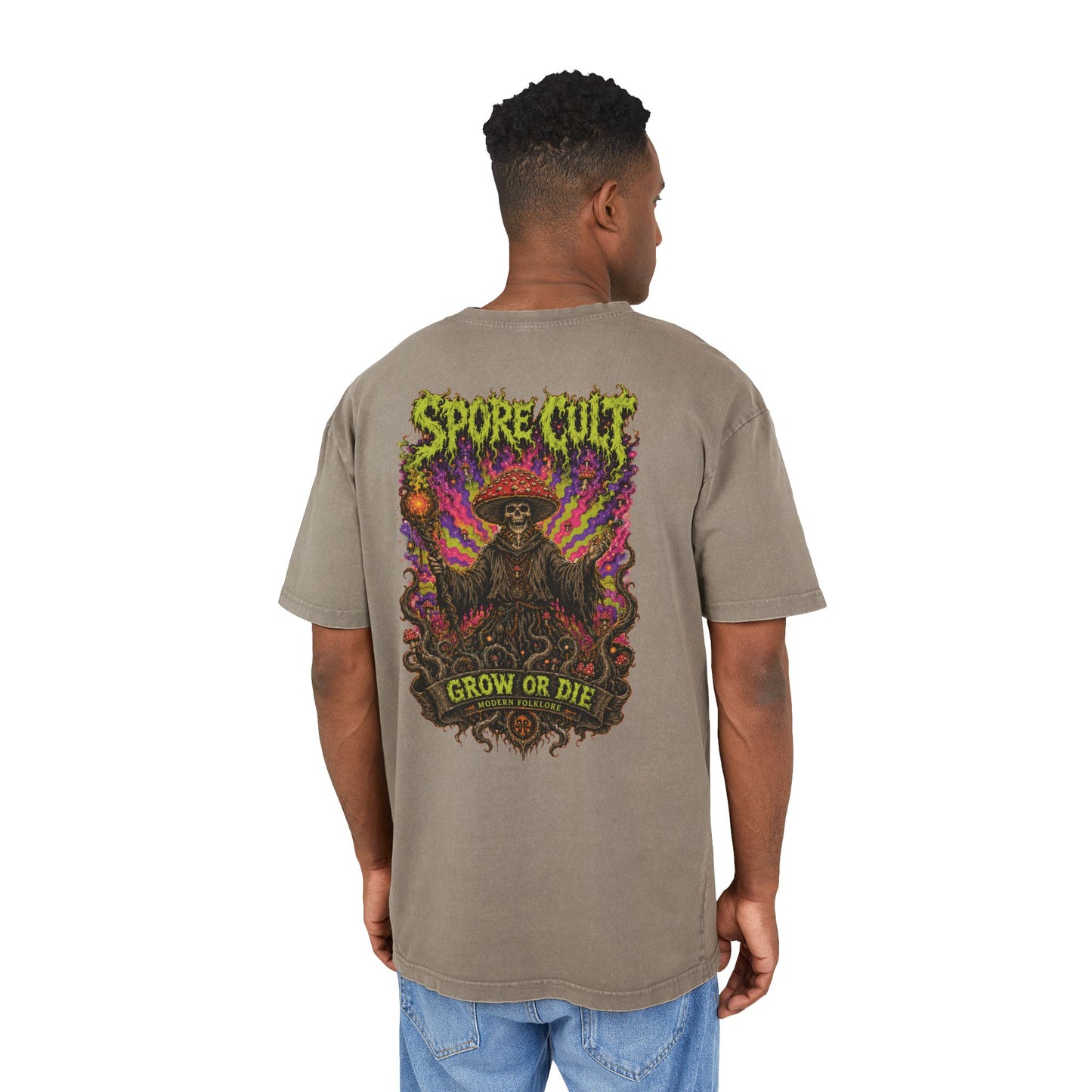 Spore Cult "Grow or Die" Acid Wash Tee