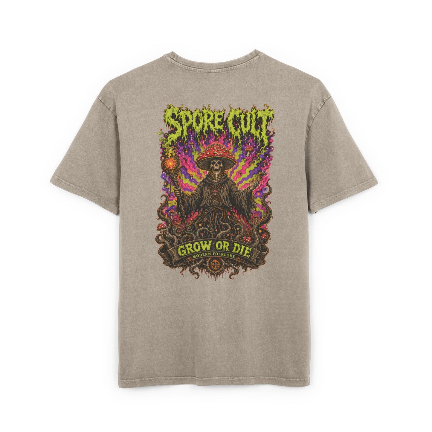 Spore Cult "Grow or Die" Acid Wash Tee