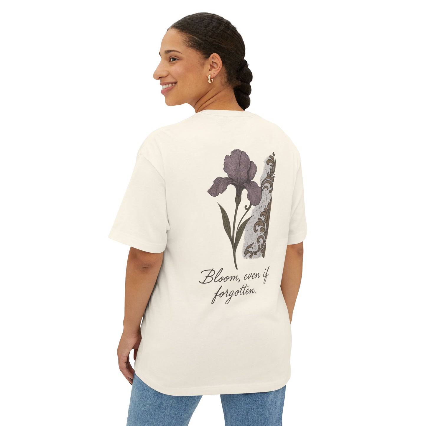 Blooming Oversized Tee | Unisex T-Shirt, Floral Graphic Tee, Inspirational Shirt, Comfortable Wear, Gift Idea