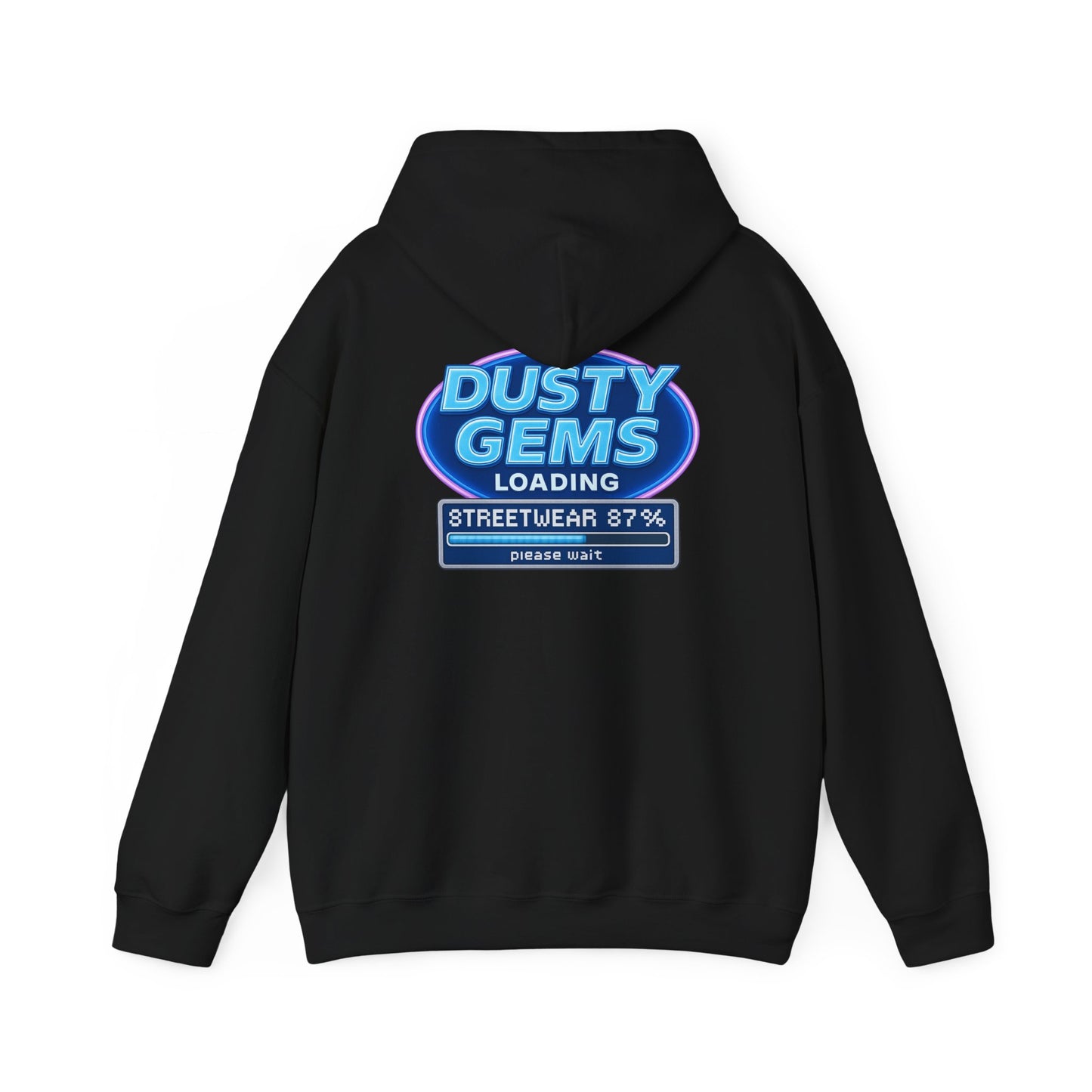 Dusty Gems Loading Hoodie — Retro Gaming Streetwear Sweatshirt