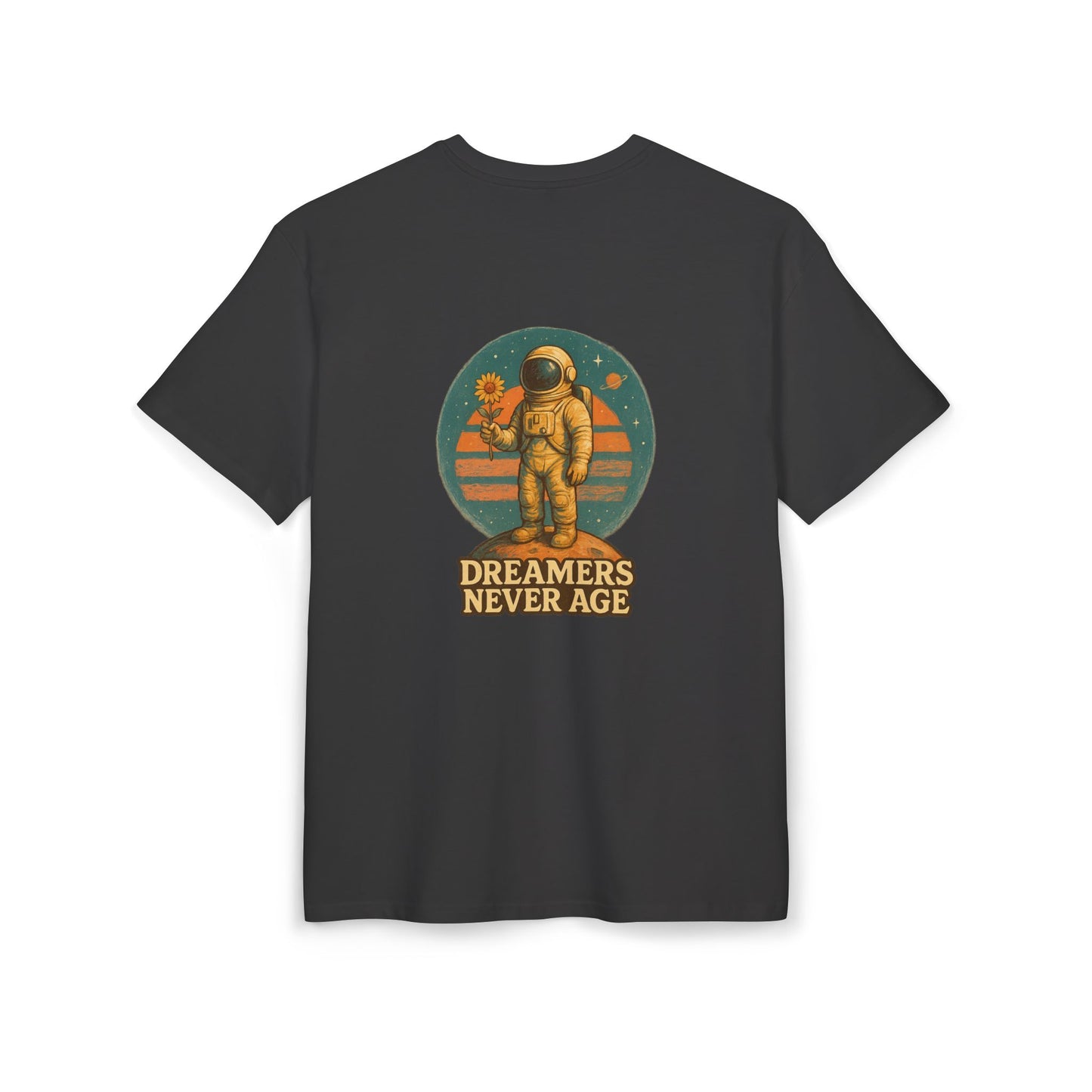 Space Dreamer Oversized Tee — Retro Adventure Graphic Unisex T‑Shirt
