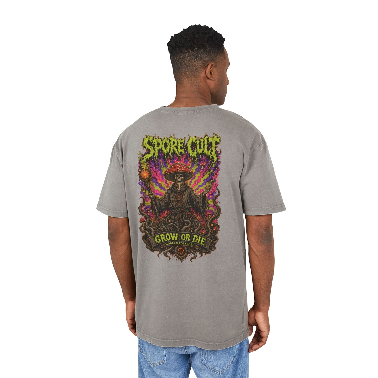Spore Cult "Grow or Die" Acid Wash Tee