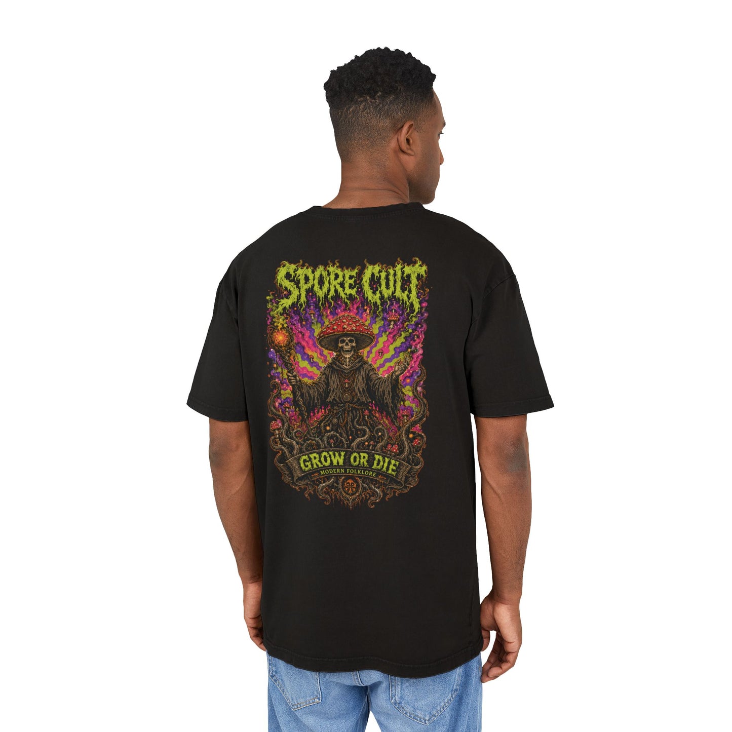 Spore Cult "Grow or Die" Acid Wash Tee