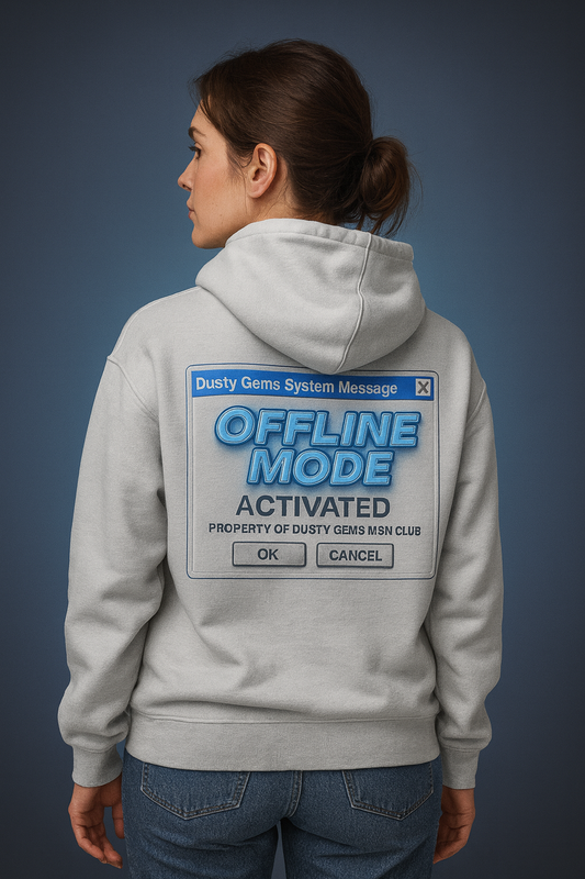 Offline Mode Hooded Sweatshirt — "OFFLINE MODE Activated" Retro System Pop‑Up Hoodie