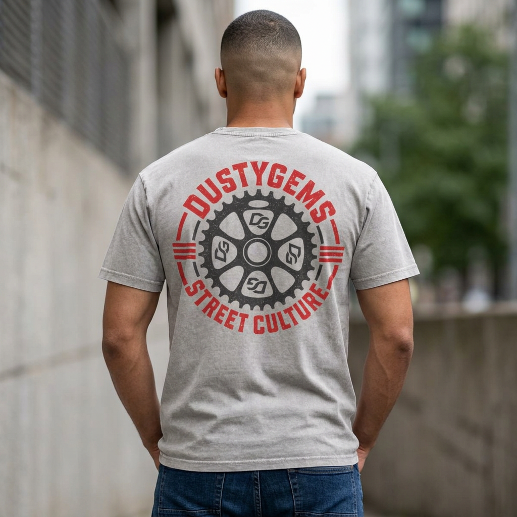 Acid-Washed Street Tee — Dustygems 'Street Culture' Logo