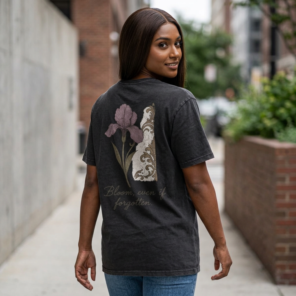 Blooming Oversized Tee | Unisex T-Shirt, Floral Graphic Tee, Inspirational Shirt, Comfortable Wear, Gift Idea