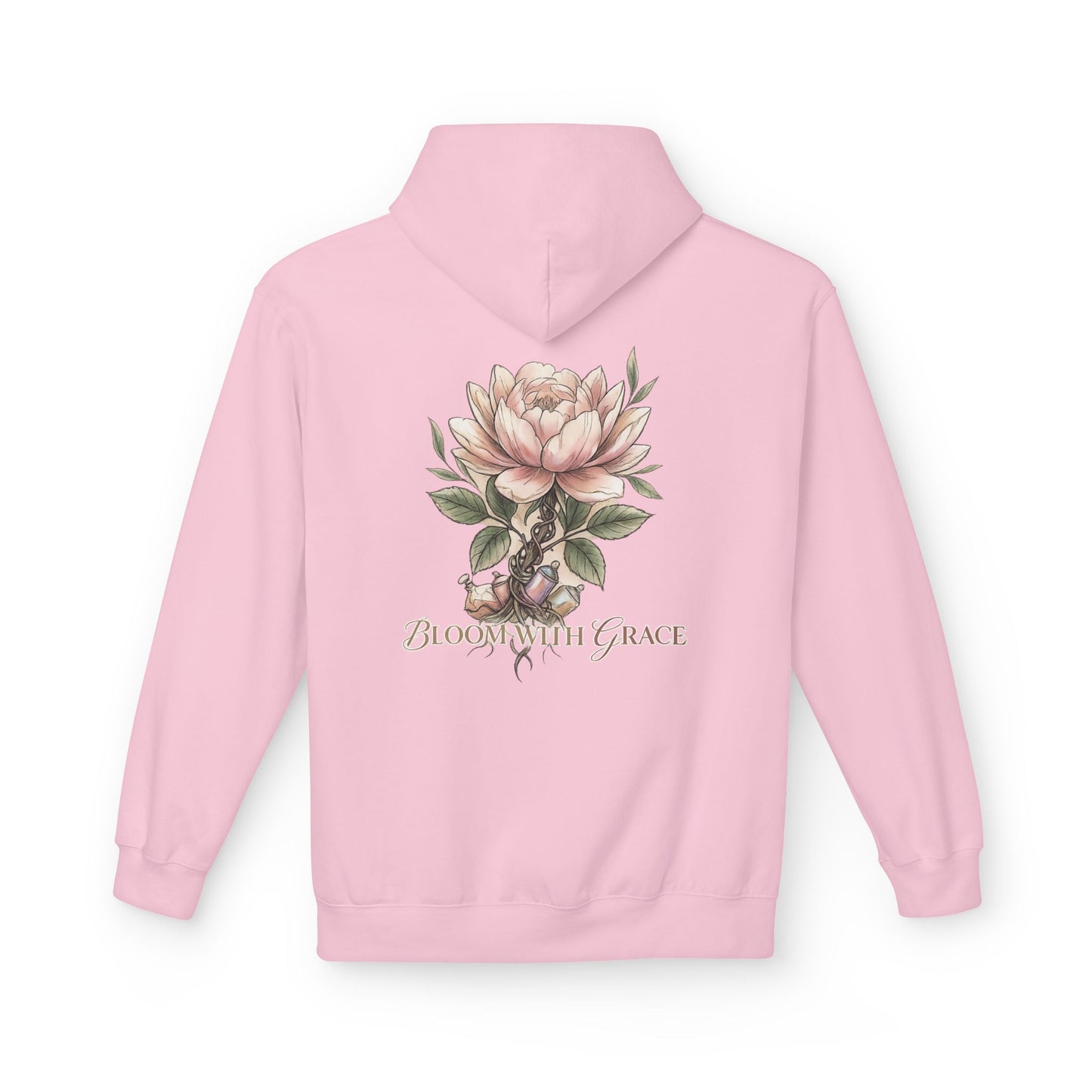 Floral 'Bloom with Grace' Hoodie — Vintage Peony Sweatshirt for Women