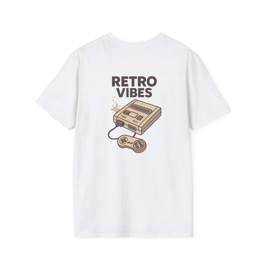 Retro Vibes Unisex Softstyle T-Shirt, Gamer's Apparel, Vintage Gaming Tee, Casual Everyday Wear, Perfect Gift for Gamers
