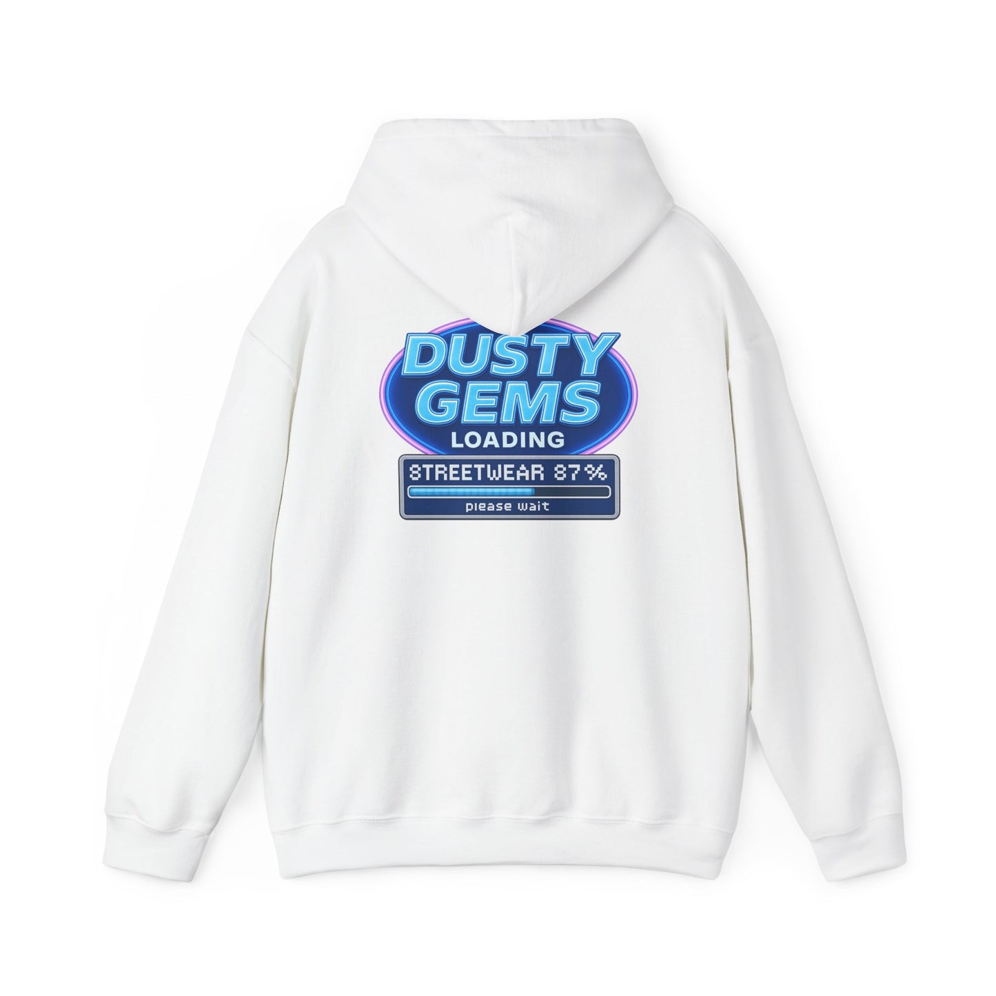 Dusty Gems Loading Hoodie — Retro Gaming Streetwear Sweatshirt