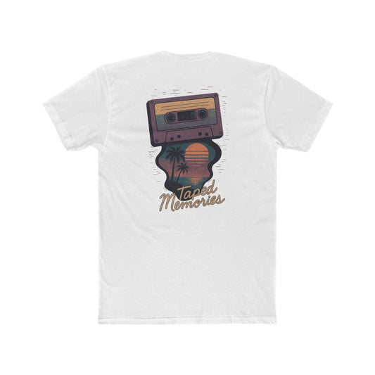 Retro Taped Memories Tee | Nostalgic Cotton Crew Shirt for Music Lovers, Gift for Retro Aficionados, Casual Daily Wear, Summer Vibes