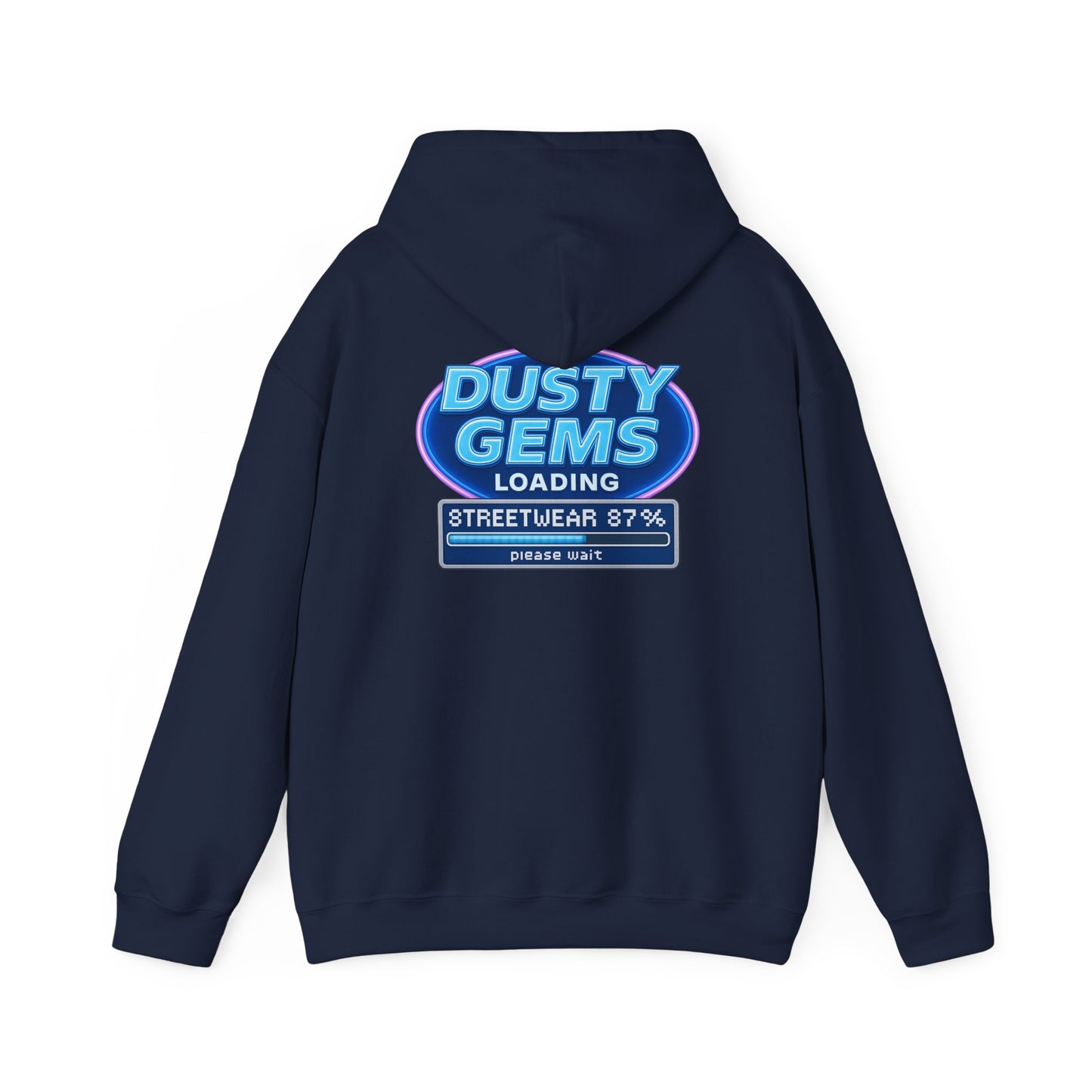 Dusty Gems Loading Hoodie — Retro Gaming Streetwear Sweatshirt