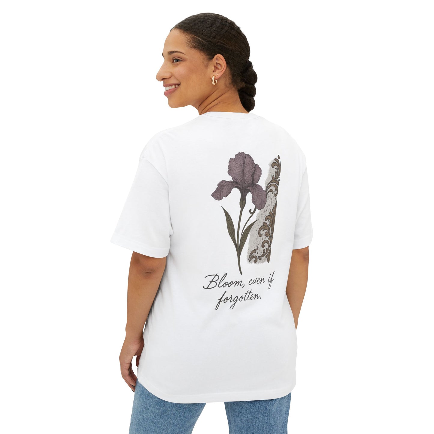 Blooming Oversized Tee | Unisex T-Shirt, Floral Graphic Tee, Inspirational Shirt, Comfortable Wear, Gift Idea