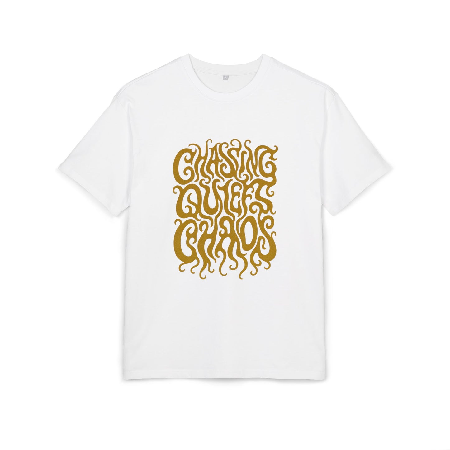 Chasing Quiet Chaos Unisex Oversize Tee, Relaxed Fit Graphic T-Shirt, Casual Streetwear, Gift for Peace Seekers, Summer Essentials