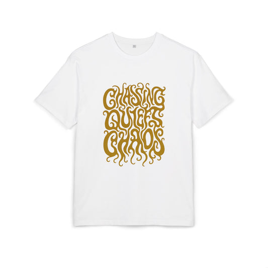 Chasing Quiet Chaos Unisex Oversize Tee, Relaxed Fit Graphic T-Shirt, Casual Streetwear, Gift for Peace Seekers, Summer Essentials