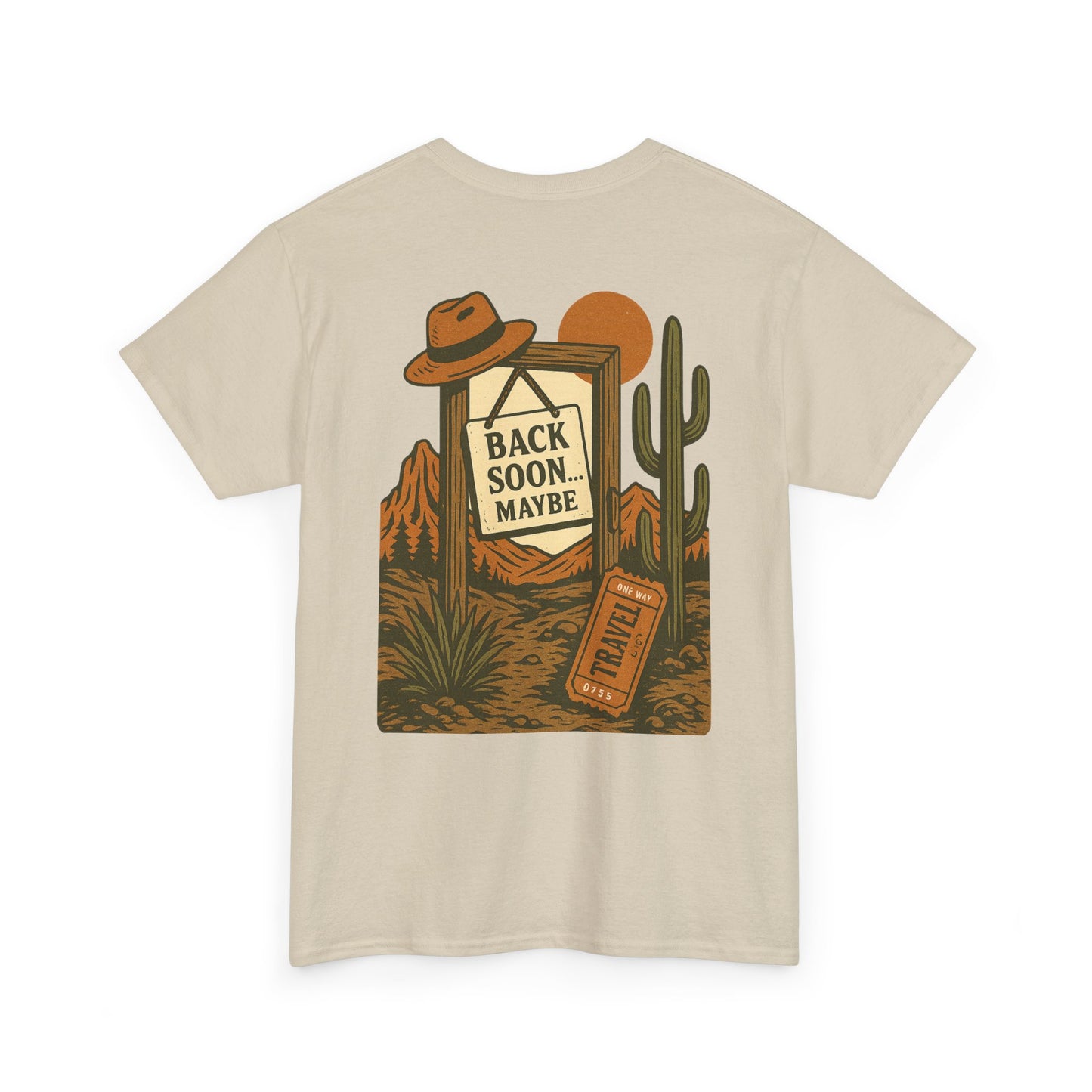 Desert Vibes Tee, Unisex Heavy Cotton T-Shirt, Casual Wear, Gift for Travelers, Summer Outfit, Vacation Essentials, Hiking Apparel