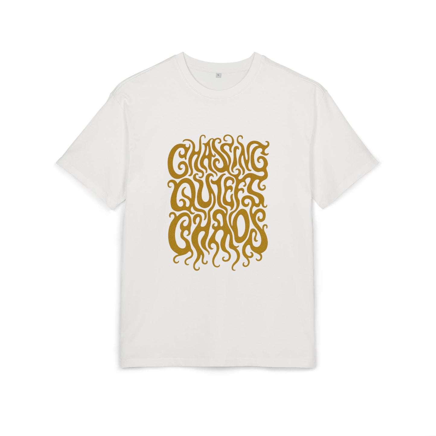 Chasing Quiet Chaos Unisex Oversize Tee, Relaxed Fit Graphic T-Shirt, Casual Streetwear, Gift for Peace Seekers, Summer Essentials